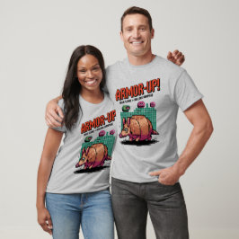 Retro Pixel Art Armadillo Video Speldesign T Shirt