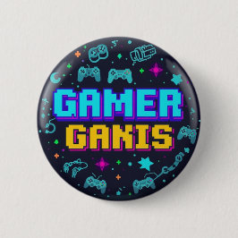 Retro Pixel Art Gaming Button Design" Knapp