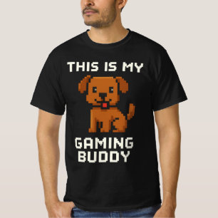 Retro Pixel Art Hund – “Detta Är Min Spelvän Gam T Shirt