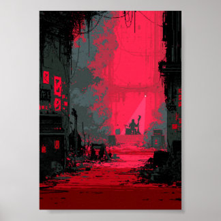 Retro Pixel Art Musiker som uppträder Poster