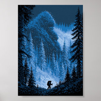 Retro Pixel Art Resenär på resa genom Poster