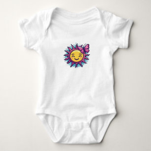 Retro Pixel Art Sol & Fjäril Grafisk Streetwear T Shirt