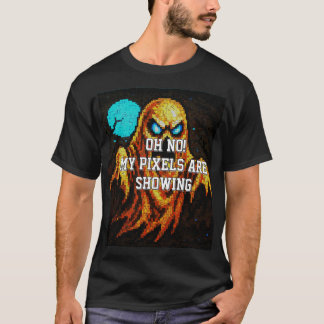 Retro Pixel Ghost T Shirt