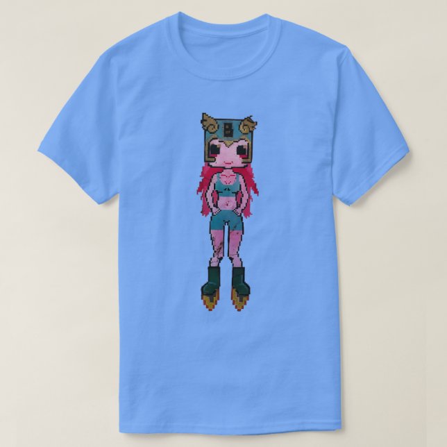 Retro Pixel Girl T Shirt (Design framsida)