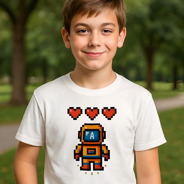 Retro Pixel Space Kids T-Shirt (Skapare uppladdad)