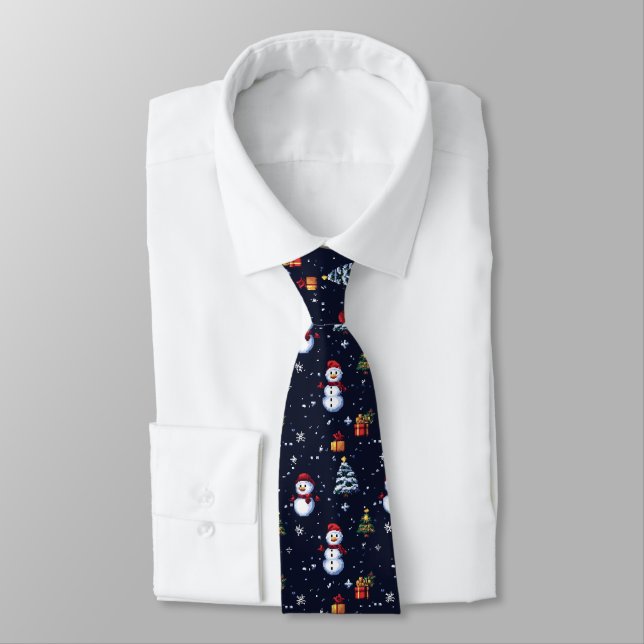 Retro-Pixel-Weihnachten im 8-Bit-Stil Krawatte Slips (Bunden)