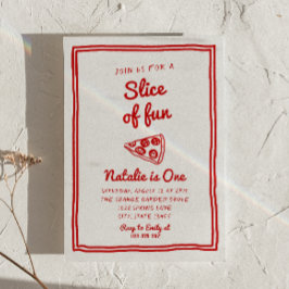 Retro Pizza 1:a Hand plockade-segmentet av Roligte Inbjudningar