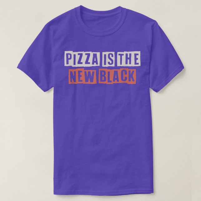 Retro Pizza är det nya svarta Mamma-livet T Shirt (Design framsida)