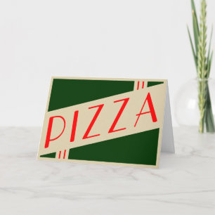 retro pizza inbjudan