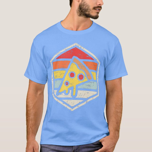 Retro Pizza Junk Food T Shirt (Framsida)