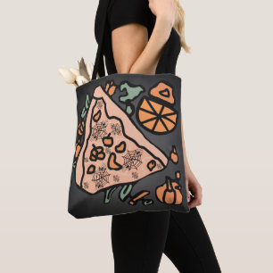 Retro Pizza med en piumpkin Twist Tygkasse