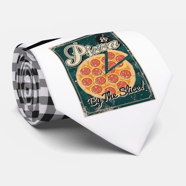Retro Pizza Necktie Slips (Rullad)