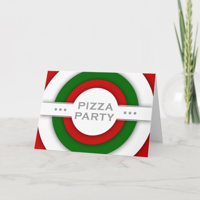 retro PIZZA party Inbjudan (Framsida)