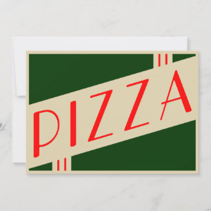 retro pizza party inbjudningar