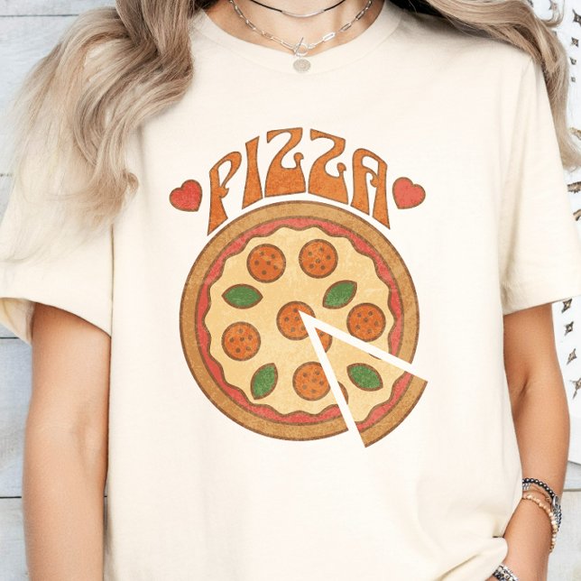Retro Pizza, Pizza Älskare, Funny Pizza Tee (Skapare uppladdad)