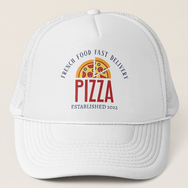 Retro Pizza Trucker Cap Keps (Framsida)