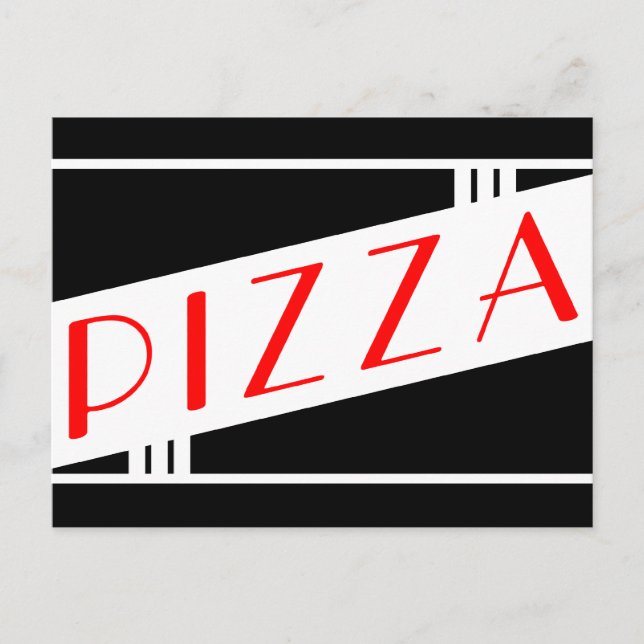 retro pizza vykort (Framsida)
