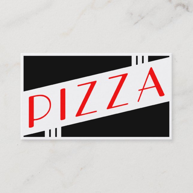 retro pizzakundlojalitet lojalitetskort (Framsida)