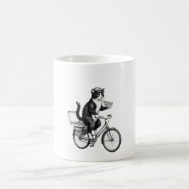Retro Pizzaleverans Katt Kaffemugg