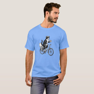 Retro Pizzaleverans Katt  T Shirt