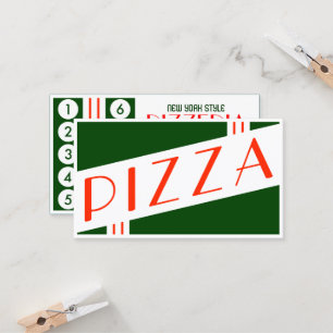 retro pizzeriakundlojalitet lojalitetskort