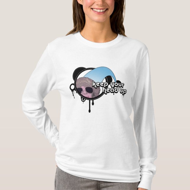 retro pj: behålla upp huvudet t shirt (Framsida)