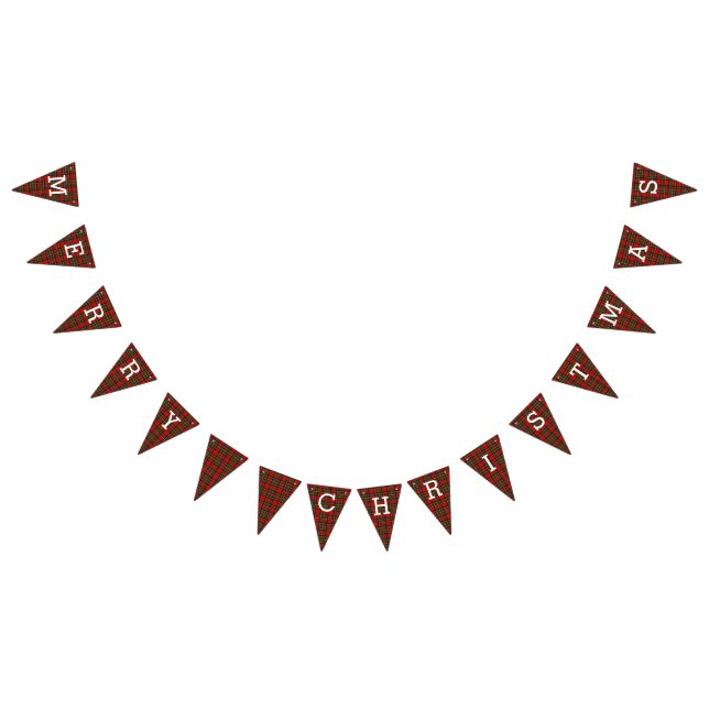 Retro plädgod jul vimplar (Alla)