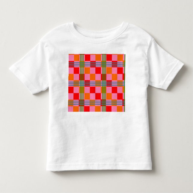 Retro Plaid  T Shirt (Framsida)