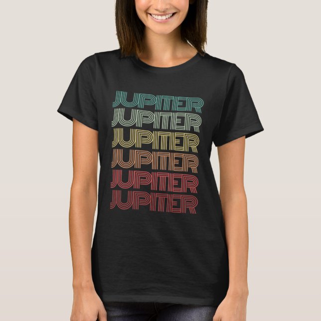 Retro Planet JUPITER Science Crew Astronomy Team S T Shirt (Framsida)
