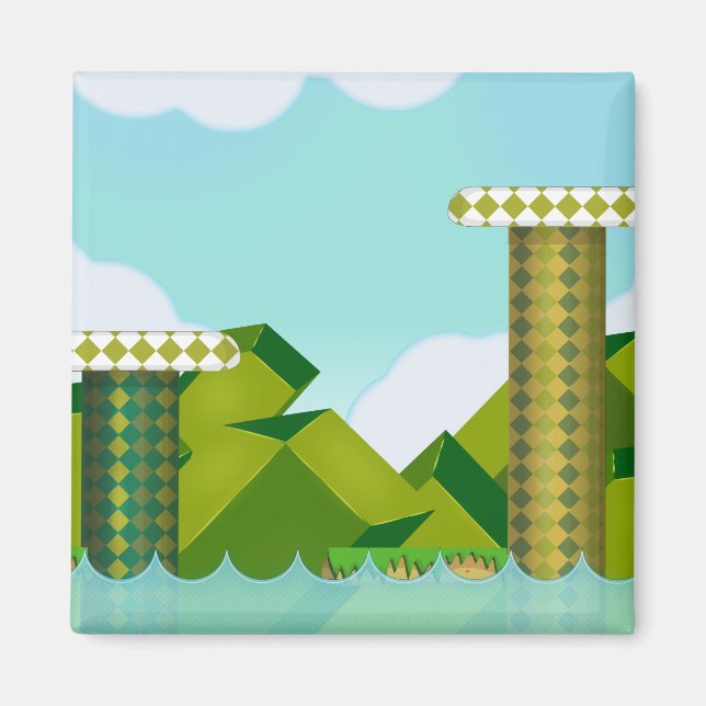 Retro Plattformspel Magnet (Framsidan)