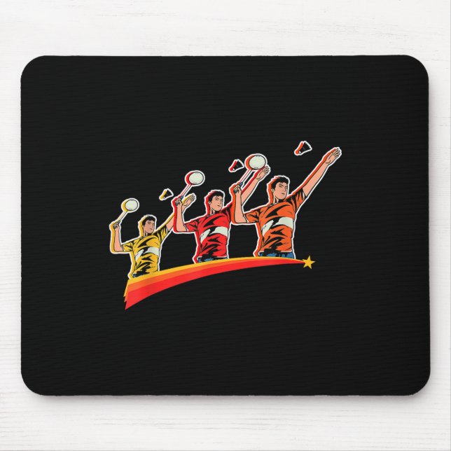 Retro Play Badminton Sport Player Shuttle  Musmatta (Framsidan)