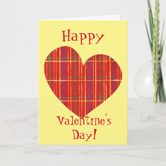 Retro Play Heart Friend Valentine Card Kort (Framsida)