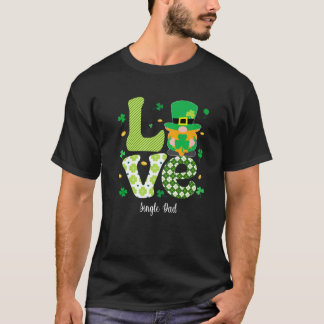 Retro Play Shamrock Kärlek Single Pappa Shamrock S T Shirt