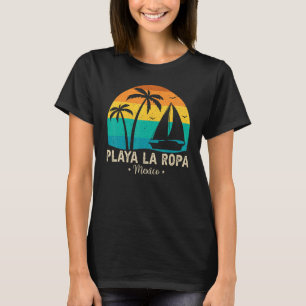 Retro Playa La Ropa Mexiko Solnedgång Matchande F T Shirt