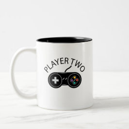 Retro Player Två spelkontroller Två-Tonad Mugg