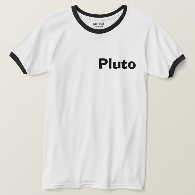 Retro Pluto "Never Forget"  T Shirt (Design framsida)