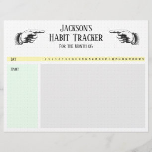 Retro Pointing Händer Habit Tracker