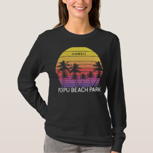 Retro Poipu Beach Park Beach Surfa Vintage Handfla T Shirt