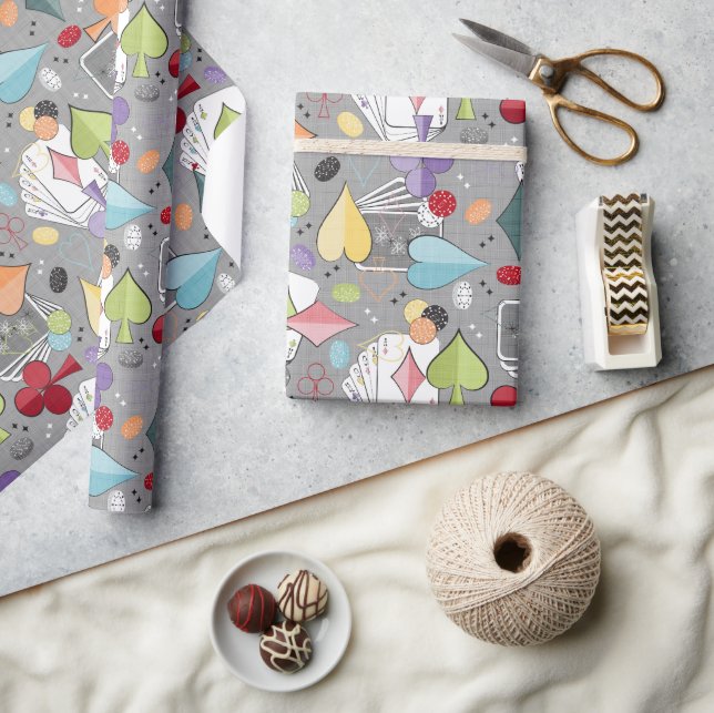 Retro Poker Presentpapper (Hantverk)