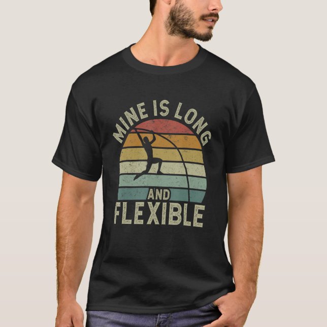 Retro Pole-stötdämpande minnen är lång och flexibe T Shirt (Framsida)