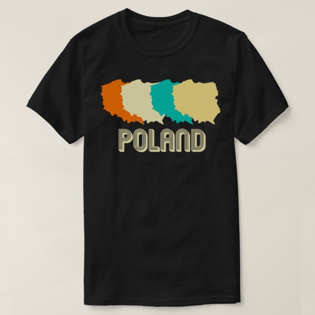 Retro Polen Karta1 T Shirt (Design framsida)