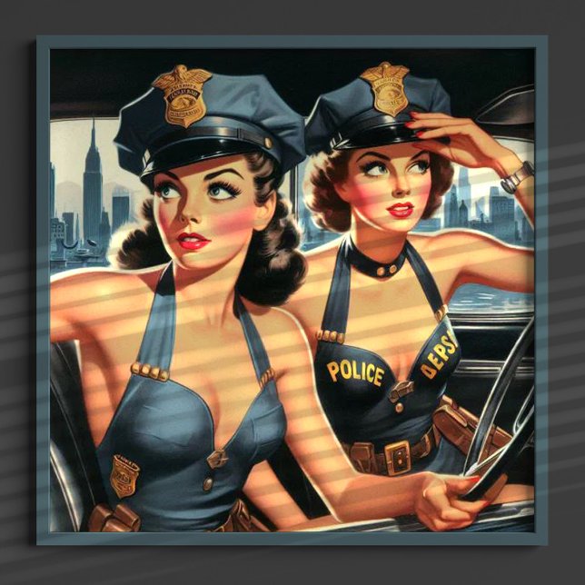Retro Police Girls Poster (Skapare uppladdad)