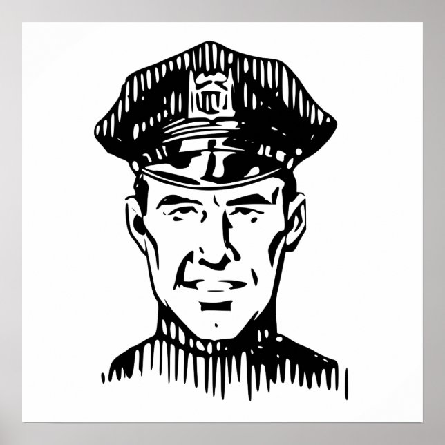 Retro Policeman Poster (Framsidan)