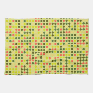 Retro Polka Dot Mosaic Mönster #10 Kökshandduk