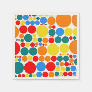 Retro Polka Dot Mosaic Mönster Pappersservett