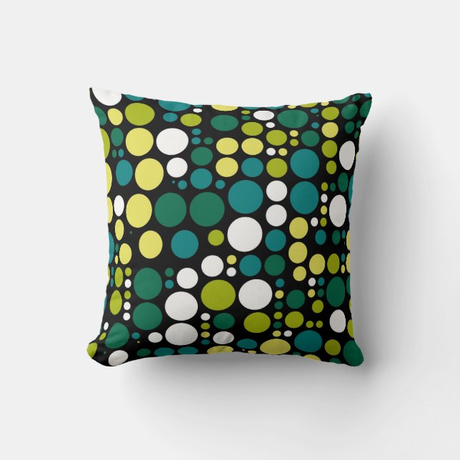 Retro Polka dots Mönster Kudde (Framsida)