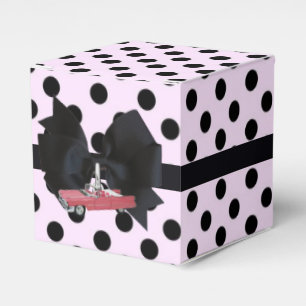 Retro Polka dots Rosa Presentaskar