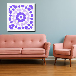 retro polka mandala canvastryck