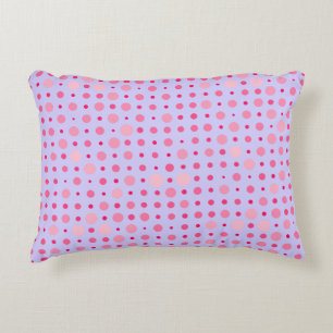 Retro Polka punkt 01.Rosa LPurple BG Prydnadskudde