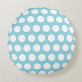 Retro polka punkt 50 stil rund kudde